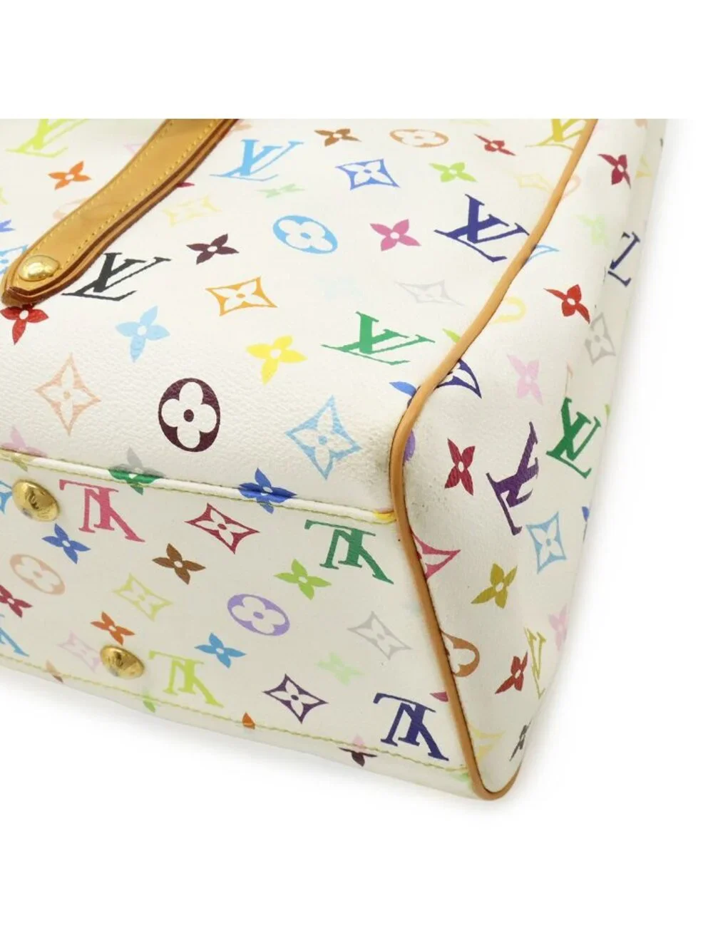 Louis Vuitton Monogram Multicolor Aurelia GM Tote Shoulder Bag Blanc White